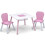 Delta Children Conjunto de Muebles para Niños de 4 Piezas, Rosa/Blanco 2
