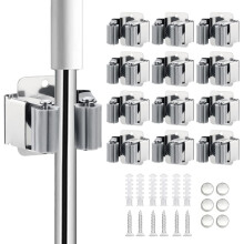 JAMEND CLXP 12PCS Besen- und Mop-Halter, Schwerlast-Werkzeugorganisator, Edelstahl-Wandhalterung