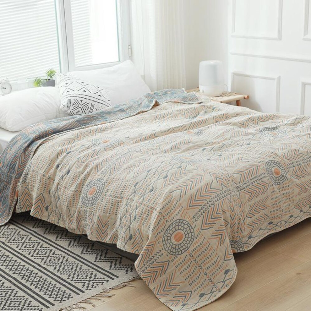 (as the picture, 150x200cm M) Muslin Blanket Summer Blankets For Beds Sofa Towel Travel Breathable Bohemia Large Soft Home Throw Blanket Covers