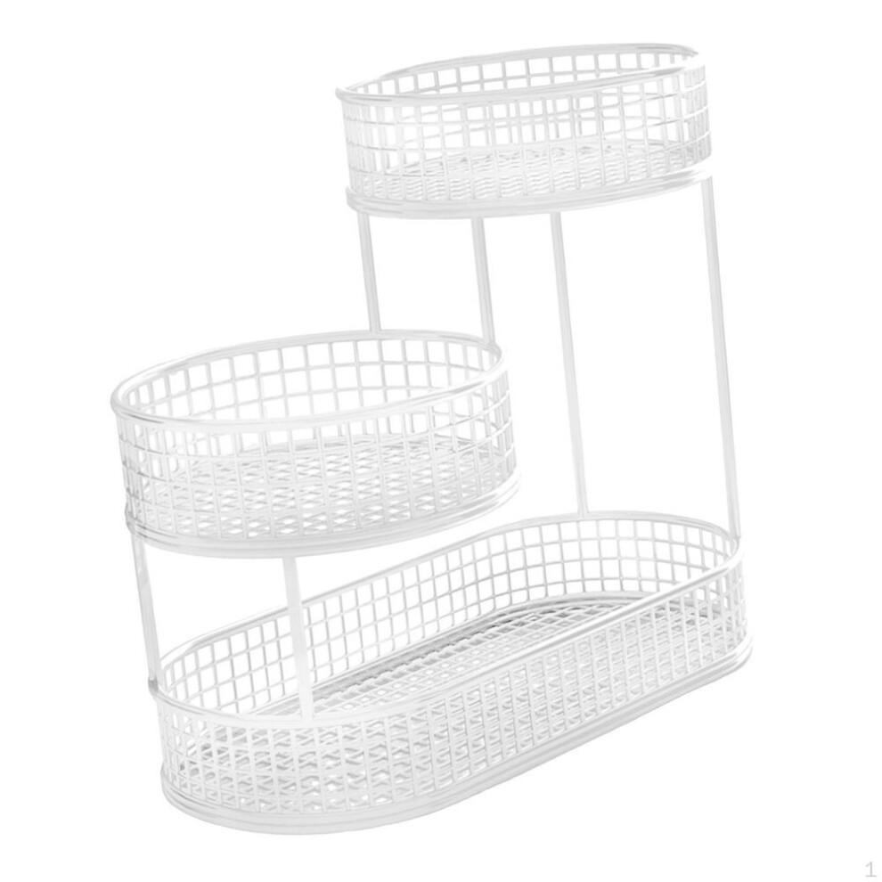 (white) Countertop Fruit Basket Serving Bowl Tray Multi Tier Party Counter Top Fruits Stand Holder