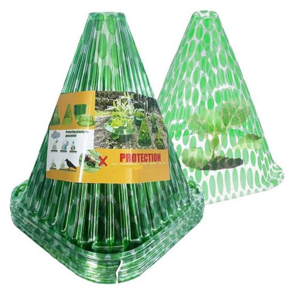 (green, 10 pcs) Windproof Grow Plant Tent Excellent Multi-purpose Anti-frost Greenhouse Bell Plants Garden Clothes