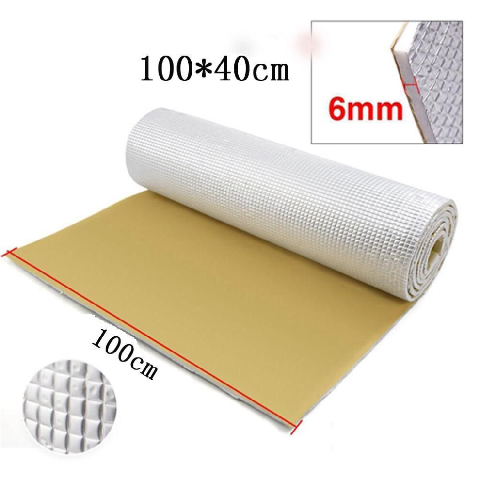 (100*40cm) Car Engine Heat Mat Sound-absorbing Pad Shield Noise Insulation Hood 6mm Thick