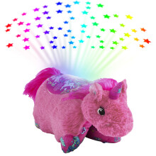 Pillow Animalele de companie colorate Pink Unicorn Sleeptime Lite 11 """" Animal umplut Lumina de noapte