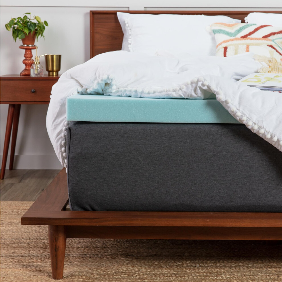 ViscoSoft Memory Foam Mattress Topper Full 3 Inch Reflex Gel Mattress Pad CertiPURUS Certified