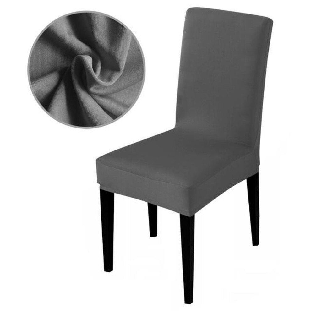 (grey, Universal Size) 28 Colors for Choice Universal Size Chair Cover Cheap Big Elasticity Seat Protector Seat Case Chair Covers for Hotel Living Room