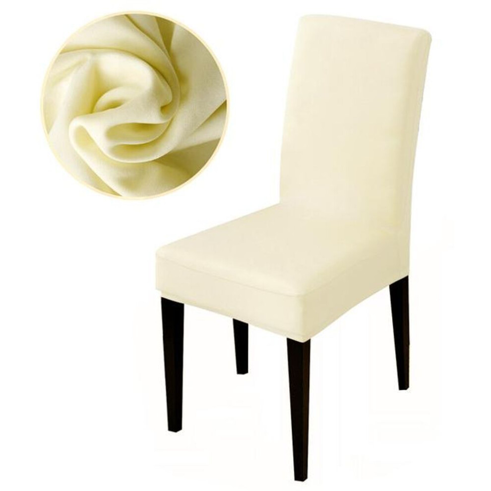 (ivory, Universal Size) 28 Colors For Choice Universal Size Chair Cover Cheap Big Elasticity Seat Protector Seat Case Chair Covers For Hotel Living Room