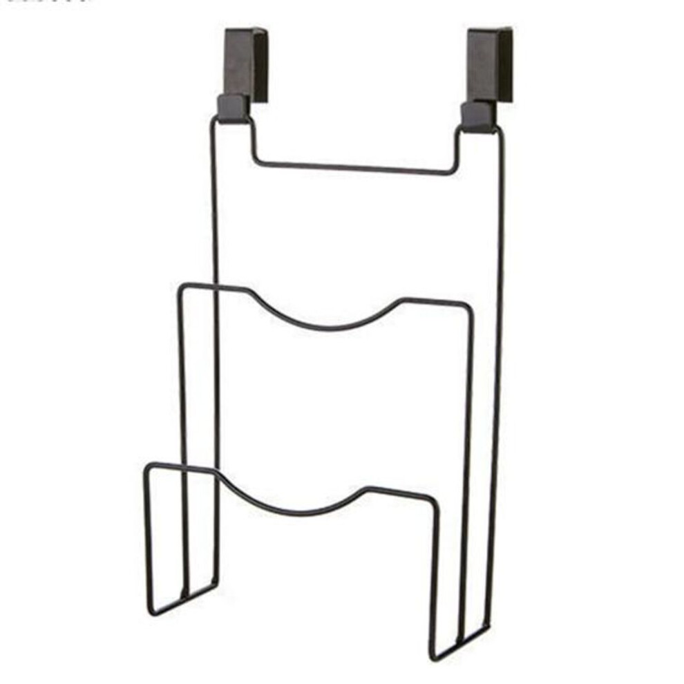 (black) Pot Lid Rack Door Back Type Kitchen Organizer Wall Mounted Chopping Board Drain Rack Pan Cover Holder Eco-friendly Space-saving