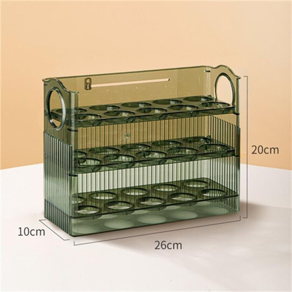 (green) 30 Grids Egg Storage Box Egg Case Holder Large Capacity Chicken Egg Storage Container