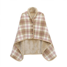 XING YE CHUAN Fleece Wearable Blanket Comfy Poncho Throw with Buttons Plush Sleeveless Blankets for Women Cape Wrap Cover for Lightweight Microfibe