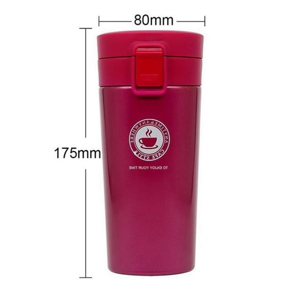(red, 380ml) Thermos Coffee Mug Double Wall Stainless Steel Tumbler Vacuum Flask Bottle Thermo Tea Mug Travel Thermos Mug Thermocup