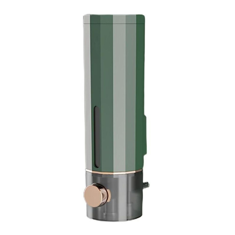 (green) Bathroom Liquid Containers Manual Press Shampoo Dispenser Wall Mounted Soap Dispenser Organizer Bottle Easy To Install