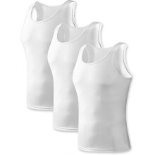 Men's Bamboo Rayon Undershirts Tank Tops Crew Neck Stretchy Tank Shirts