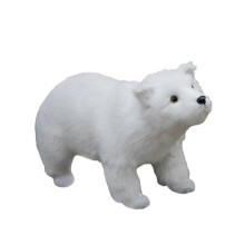 Animal Model Realistic Looking 3d Stunning Effect Plastic Simulation Polar Bear Animal Toy Desktop Figurine for Home