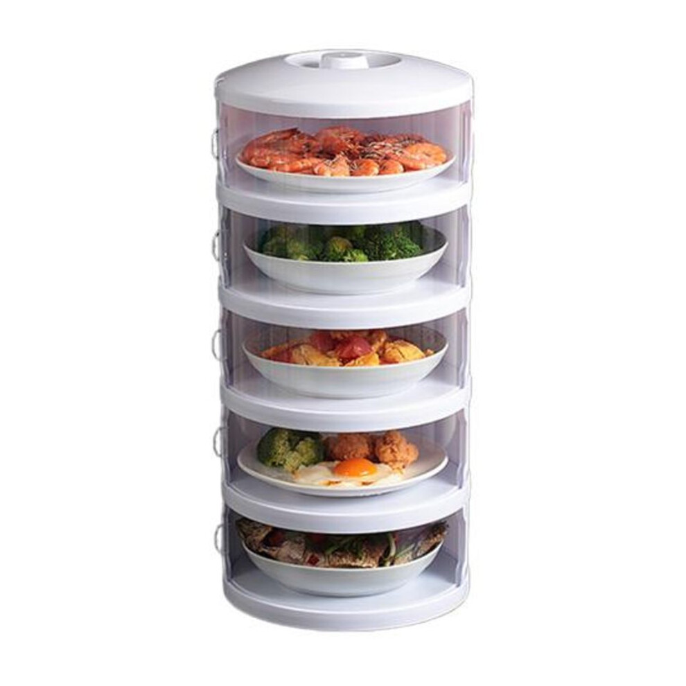 (Five Layers) Insulated Dish Cover Anti-fly Dust-proof Multi-layer Storage Heat Preservation Kitchen Food Box Stackable Container For Outdoor Picnic Dining Table