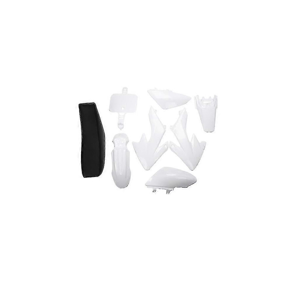 (White) 8Pcs 50Cc 110Cc 125Cc 140Cc Plastic 4-Stroke Crf50 Pit Off-Road Bike Set Mudguard - Motorcycle Moto White 5014561828701