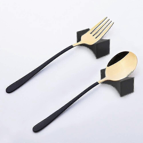 10pcs Chopstick Rest,spoon Fork Knife Holder Set,cutlery Stand,black 2