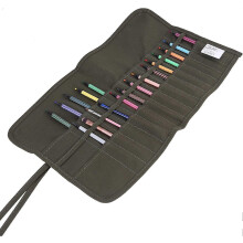 Artist Brush Roll Up Case, 30 Slots Canvas Paint Brush Holder, Paint Brush Bag Roll, Canvas Pouch for Watercolor Gouache Oil Draw Pen Art Paint Brushe