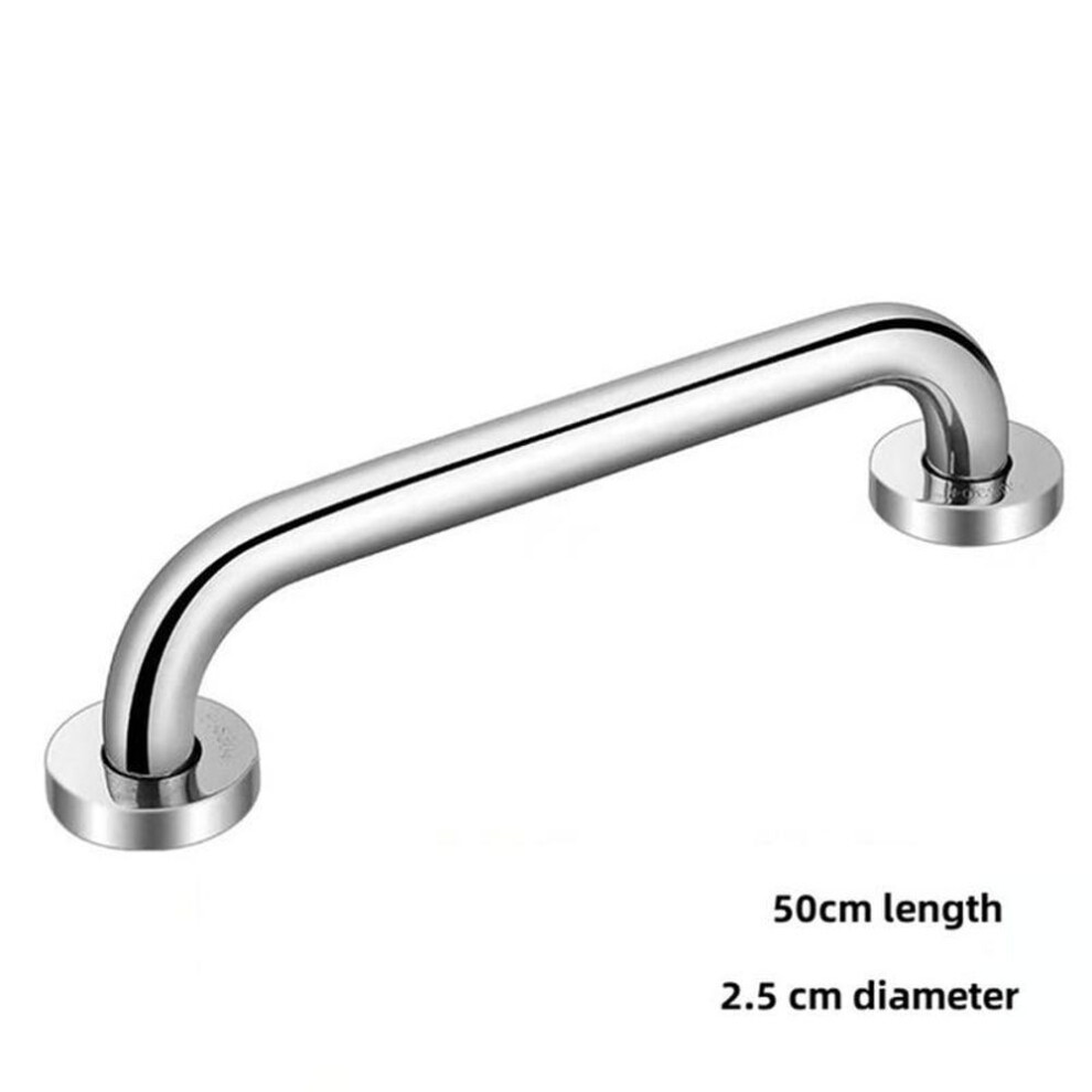 (50cm) Stainless Steel Grab Tub Toilet Shower Handrail Fixed Wall Bar Handle Safety Support Handles Towel Holder Bathroom Accessories