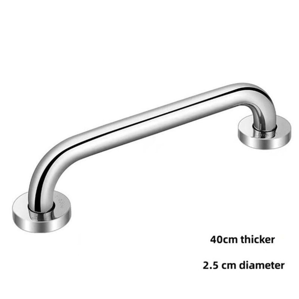 (Thicker 40cm) Stainless Steel Grab Tub Toilet Shower Handrail Fixed Wall Bar Handle Safety Support Handles Towel Holder Bathroom Accessories