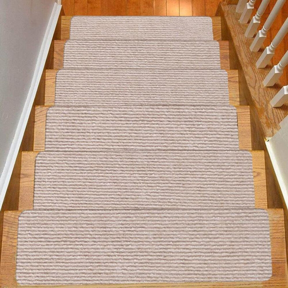 (light coffee) Non-Slip Stair Treads Carpet Stair Runner Stair Rugs Stair Mats for Safety and Grip