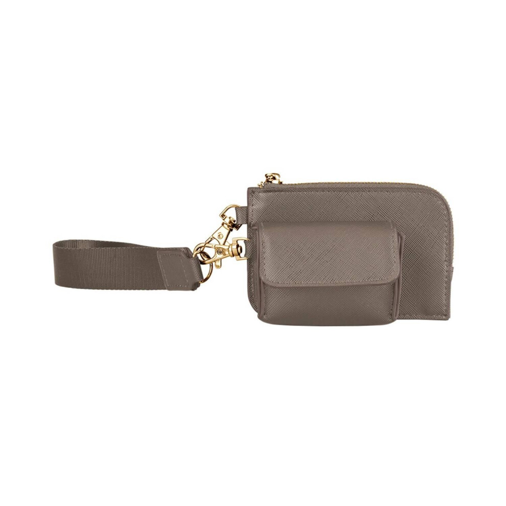 (One Size, Taupe) Bagbase Boutique Wristlet Pouch