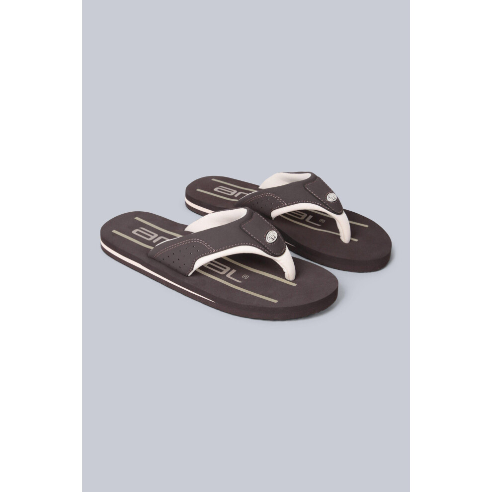 (7 UK, Dark Brown) Animal Mens Jekyl Recycled Flip Flops