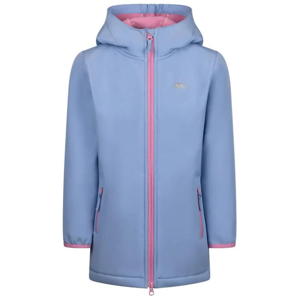 (11-12 Years, Cornflower) Trespass Girls Brennagh Soft Shell Jacket