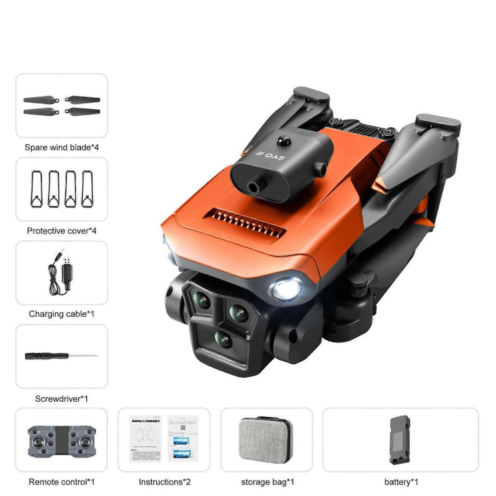 Photos - Other Toys Kikidex  New Upgraded K6Max Mini Drone 4K Professinal Three Cameras Wide Angle Optical Flow Locali Blue (Orange, One size)