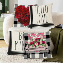 4PC New Valentine's Day for Girlfriend Pillow Love Cushion Home Printing Pillow Set Sofa Bedside Flye256874
