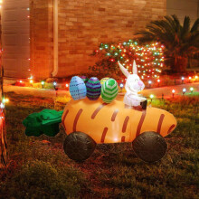 Easter Inflatable Inflatable Carrot Cart Easter LED Luminous Decoration Courtyard Party Ornament Flye256151