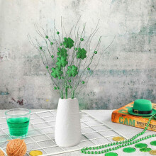 St. Patrick's Simulated Arrangement Spring Hat Festival Clovers Branch Decorative Flower Arrangement Flye253964
