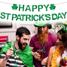 St. Patrick's Flag Decoration Festival Party Supplies Non Woven Flag Flye256641