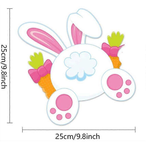 (B)2024 Easter Yard Plug Outdoor Fence Decorative Ground Plug Peeping Rabbits Flye256191 1