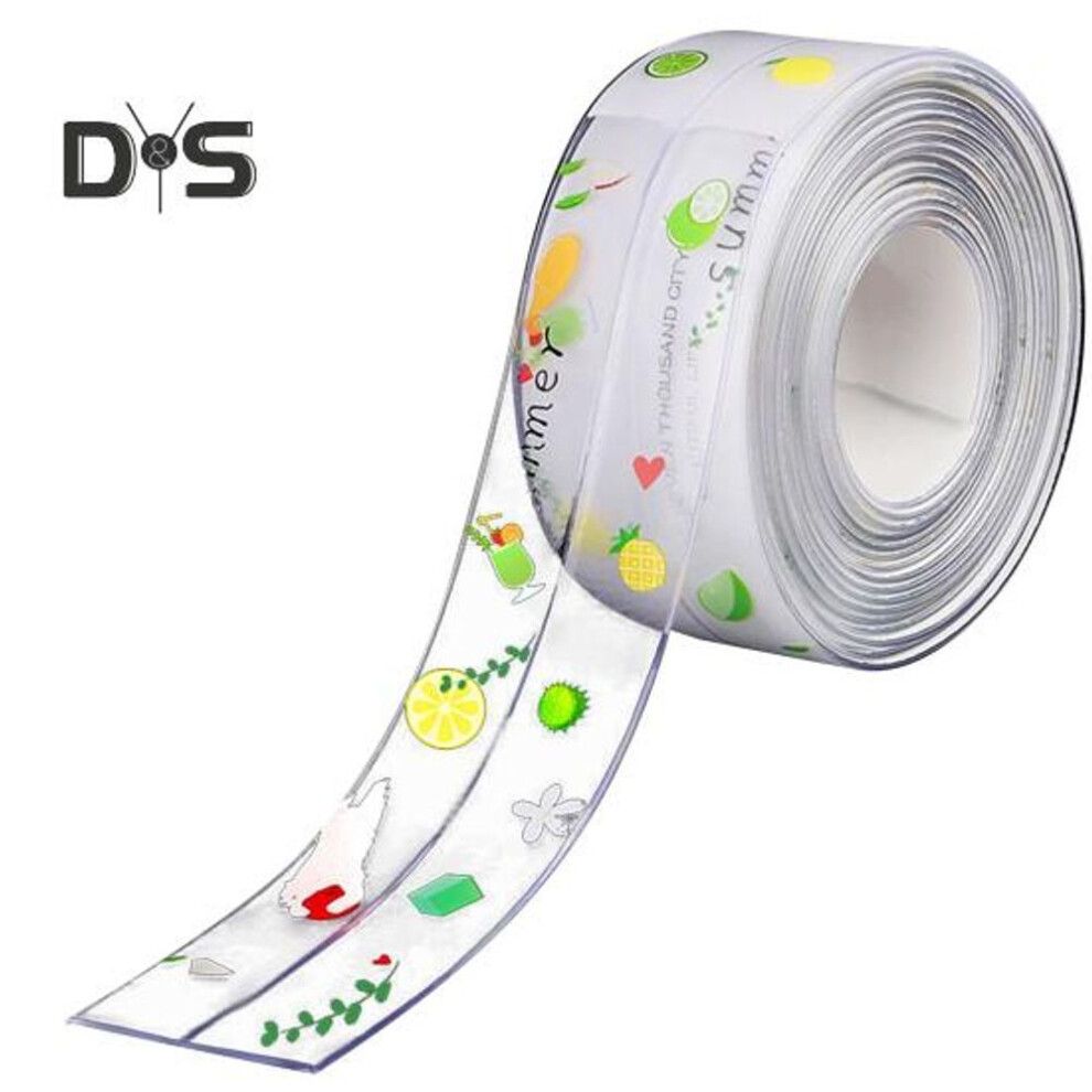 (as the picture, D) Caulk Tape Self-adhesive Waterproof Sealant Caulking Strip Peel And Stick Floor Shower Wall Tile Edge Protector For Bathroom Kitchen