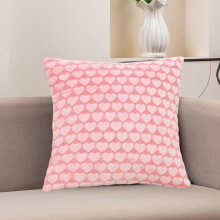 (Pink)Love Sofa Pillow Cover Valentine's Day Flannel Jacquards Three-Dimensional Pattern Pillow Cover Pillow Cover Cushion Cover Flye254942