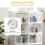 Homcom HOMCOM 8PCS Stackable Clear Plastic Shoe Storage Box for UK/EU Size 12/46 5