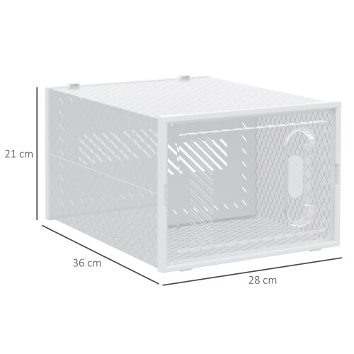 Homcom HOMCOM 8PCS Stackable Clear Plastic Shoe Storage Box for UK/EU Size 12/46 2