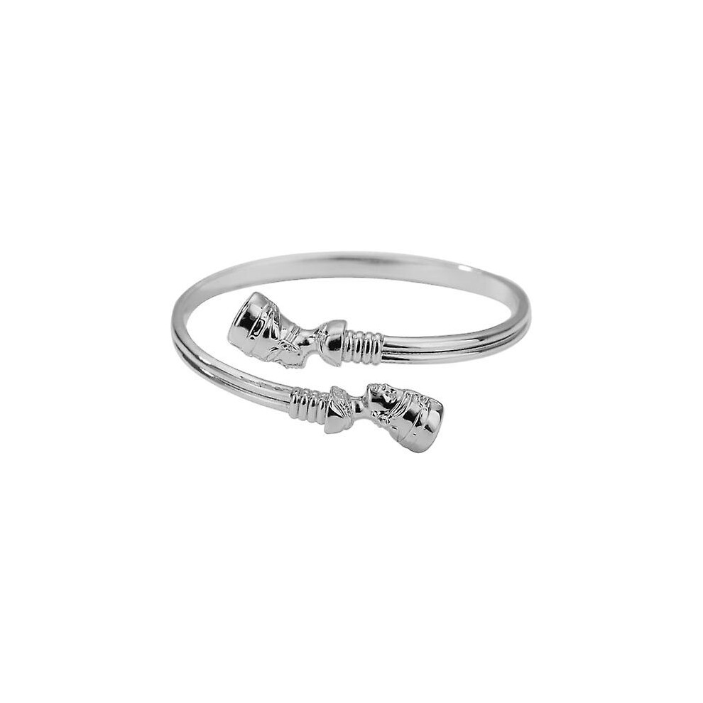 (Nefertiti White Gold) Egyptian Jewelry Egyptian Queen Nefertiti Bracelets For Women Gold Color Cuff White,Gold