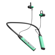(One Size,Green)Wireless Bluetooth Headphones Hanging Neck Extra Heavy Bass Card Sports Bluetooth Headphones