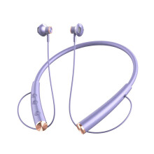 (One Size,Purple)Wireless Bluetooth Earphones, Bass Hanging Neck Style Waterproof Gaming Earphones