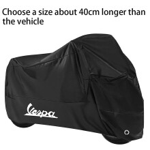 (XXL for 200cm) Motorcycle Cover Waterproof Dustproof Uv Protective Outdoor Scooter Cover For Piaggio Vespa Scooter Gts Lx Lxv Sprint Primavera - Refurbished