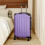 Living And Home 20 Inch Hardside Spinner Suitcase with Combination Lock, Purple 7
