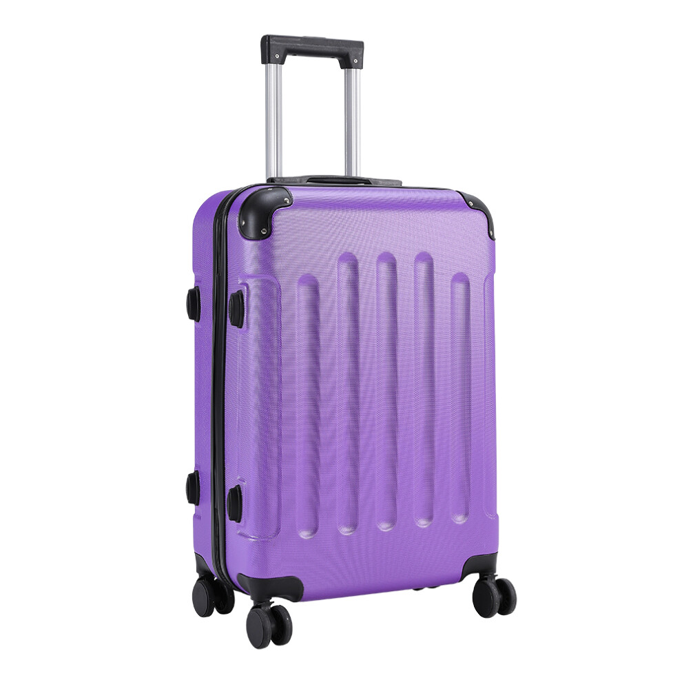 20 Inch Hardside Spinner Suitcase with Combination Lock, Purple-image-OPC-PG62ZS2-NEW