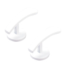 (White) Metal Curtain Holdback Hanger Tie Back Wall Hooks 1 Pair Clothes Hangers For Home Bedroom Bathroom Bath Towel Hanging Hook