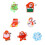 50PCS  LED Flashing Light Christmas Brooch Pins Mixed Style 2