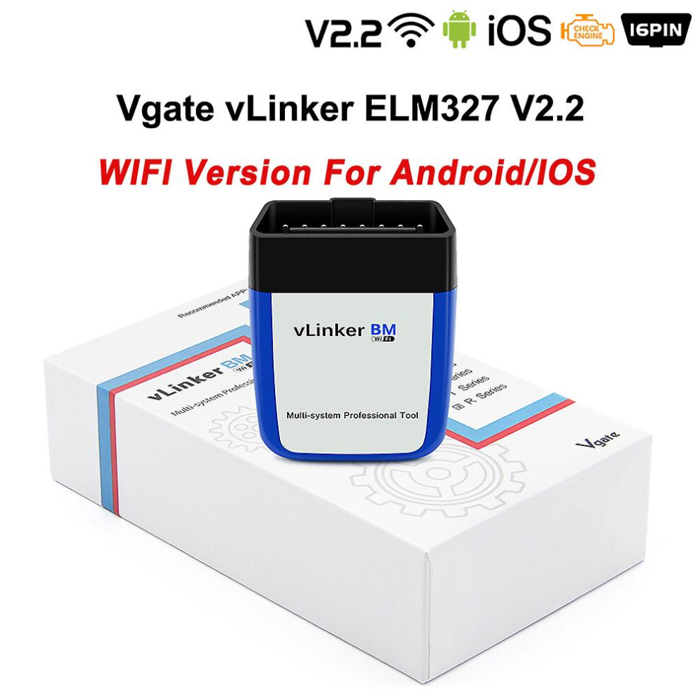 (Vlinker Wifi) Vgate Vlinker Bm Elm327 V2.2 For Bmw Scanner Bluetooth Wifi Obd 2 Obd2 Car Diagnostic Elm 327 Auto Tool For Bmw Bimmercode 8792504467794