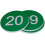 (Green) Plastic Number Tags Engraved Numbered Tags Without Hole (1-100, Red) 2