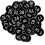 (Black) Plastic Number Tags Engraved Numbered Tags Without Hole (1-100, Red) 1