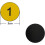 (Yellow) Plastic Number Tags Engraved Numbered Tags Without Hole (1-100, Red) 3