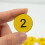 (Yellow) Plastic Number Tags Engraved Numbered Tags Without Hole (1-100, Red) 6